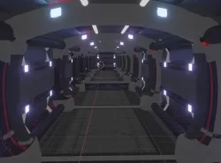 Sci-fi hallway 3D model