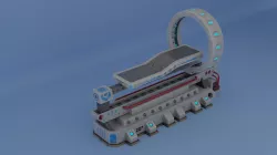 Sci Fi scanner Low-poly 3D model