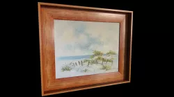 Seagulls Oil Painting 3D model