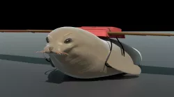 Seal with Winged Backpack 3D model