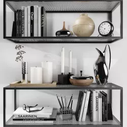 Shelves Kristina Dam with decorative filling 3D model