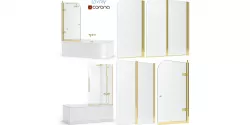 Shutters for baths and baths Radaway gold set 121 3D model