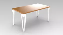 Simple universal sheet metal table leg and DXF for laser cutting 3D model
