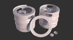 Small Beer Keg 3d Model -- High Poly 3D model 3D model