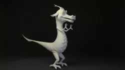Small Dragon Character Organic modeling Creature  Low-poly 3D model