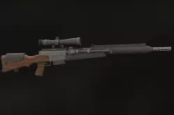 Sniper rifle FR-F2 Low-poly 3D model
