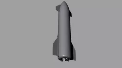Space X Star Ship sn9 3D model