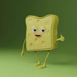 sponge character 3D model
