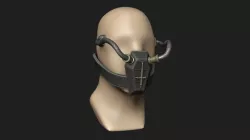 Steampunk Coffin Mask - SciFi Character Design Low-poly 3D model