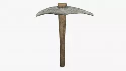 Stone Pickaxe Low-poly 3D model