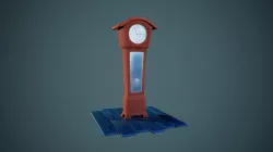 Stylized Pendulum Clock - Tutorial Included Low-poly 3D model