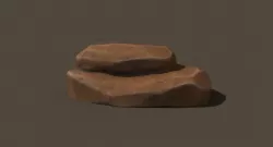 Stylized rock Low-poly 3D model