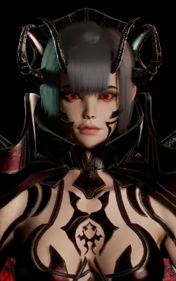 Succubus Female Game Ready Low-poly 3D model Low-poly 3D model