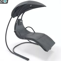 Suspended deckchair Majorque Ardoise 3D model