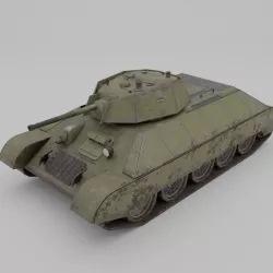 T-34E Low-poly 3D model
