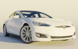  Tesla model S low poly 3D Low-poly 3D model