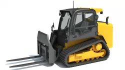 Tracked Skid Steer Loader Pallet Fork 3D model