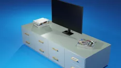 tv and cabin Low-poly 3D model