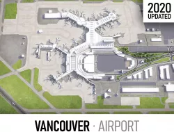 Vancouver Airport Low-poly 3D model
