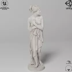 Venus Italica Sculpture VR AR Mobile-ready Game-ready Low-poly 3D model