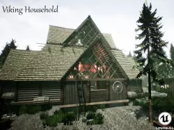 Viking Household Unreal Engine UE4 Low-poly 3D model