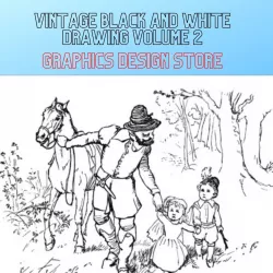 VINTAGE BLACK and WHITE DRAWING VOLUME 2 3D model