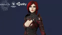 Warrior Adelina Low-poly 3D model