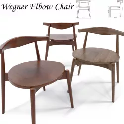 Wegner elbow Chair 3D model