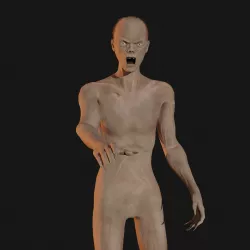 Wendigo Monster Low-poly 3D model