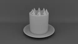 White Cake 3D model