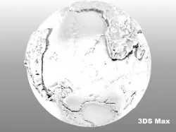 World map - Relief topographic Scale 1-100000 3D model