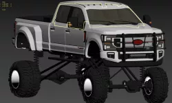 2020 ford f350 Low-poly 3D model