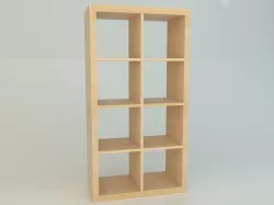 3D IKEA KALLAX 2x4 realistic measurements model Low-poly 3D model