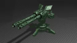 Alien Shooter Turret Replica Low-poly 3D model