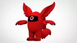 Among Us Red Werewolf Low-poly 3D model