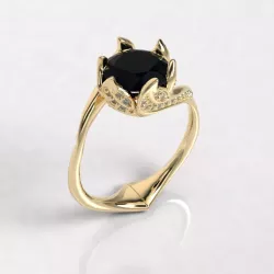 Anillo Solitario Elegante    Elegant Solitaire Ring 3D model