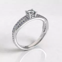 Anillo Solitario Elegante    Elegant Solitaire Ring 3D model
