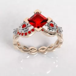 Anillo Solitario Elegante    Elegant Solitaire Ring 3D model