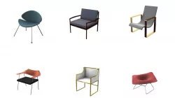 Arm Chair Collection 3D model
