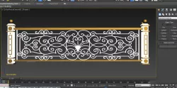 Art iron balcony AA1- 3D model with 2D drawings ready 3D model