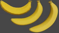 Banana Low Medium High Poly Game Ready Unity 5 Unreal Engine 4 Low-poly 3D model