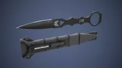 Benchmade SOCP Dagger Low-poly 3D model