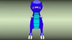 Blue Dino Anim Low-poly 3D model