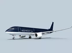 Bombardier CS100 Midwest Jet 3D model
