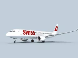 Bombardier CS100 Swissair 3D model