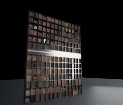 Book library Low-poly 3D model