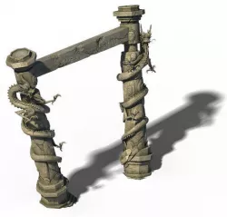 Building Decoration - Panlong Column 03 3D model
