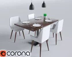 CAFE FURNITURE SET 3D model