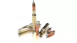 Cal 50 BMG Cartridge Low-poly 3D model