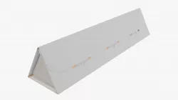 Cardboard tube box triangular 3D model